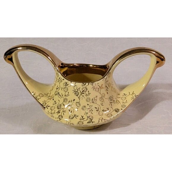 22 Kt Gold Sugar Bowl Creamer Salt & Pepper Shaker MCM Guaranteed Yellow Vtg USA - Picture 5 of 16